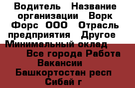 Водитель › Название организации ­ Ворк Форс, ООО › Отрасль предприятия ­ Другое › Минимальный оклад ­ 43 000 - Все города Работа » Вакансии   . Башкортостан респ.,Сибай г.